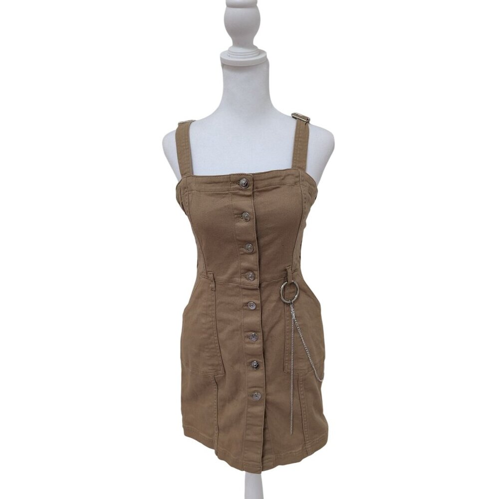 Divided Denim Tan Overall Dress XS